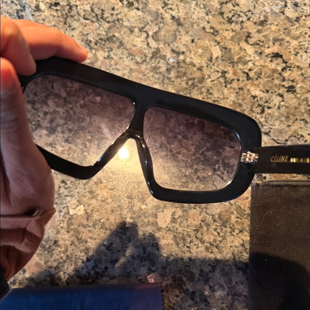 Celine Black Oversized Sunglasses EUC - Picture 10 of 12